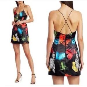Alice + Olivia Tayla Butterfly Print Minidress